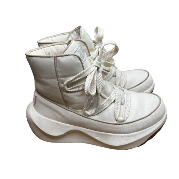 The North Face Womens Halseigh ThermoBall Lace Waterproof Boots Size 10 White - Picture 1 of 10